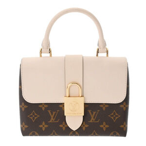 Louis Vuitton Monogram Locky Creme Cream Canvas Bag Handbag Shoulder